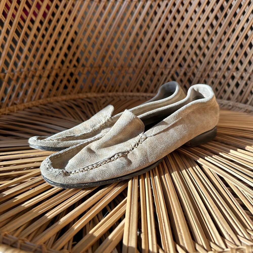 Rare Vintage Archive Bottega Veneta Suede Butterfly Loafers